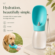Pet Dog Water Bottle 300ML Puppy Drinking Bowls For Small Medium Dogs Cats Hiking Portable Cat Feeder Golden Retriever Supplies