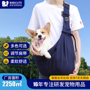 in stock new polyester pet diagonal bag with pocket capacity of 15kg inside out diagonal dog cat bag