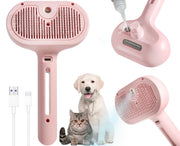 Pet Spray Hair Comb Professional Electric Hair Straightener Comb Brush For Cat Pet Massage Comb Steam Brush For Hair Care