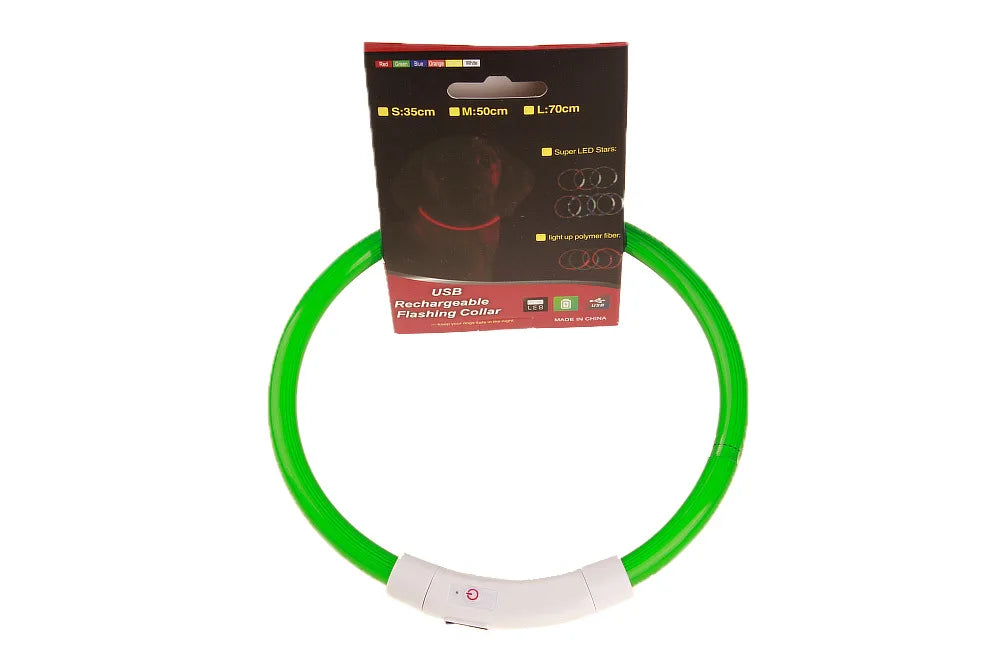 Led Dog COLLAR USB Rechargeable Glowing Collar Night Visibility Reflective Waterproof Adjustable Strap For Dogs Small Medium Lar