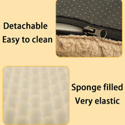 3D Foam Pet Bed With Removable Washable Faux Fur Cover Orthopedic Waterproof Dog Bed For Crate Anti-Slip Bottom Dog Bed