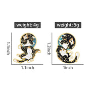 Cartoon Space Astronaut Cat Collection Enamel Pins Cute Cat Constellation And Fish Tank Brooches Lapel Hat Badge Jewelry Gifts