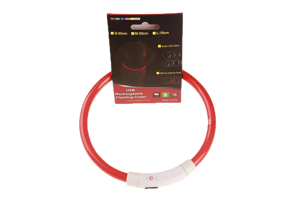 Led Dog COLLAR USB Rechargeable Glowing Collar Night Visibility Reflective Waterproof Adjustable Strap For Dogs Small Medium Lar