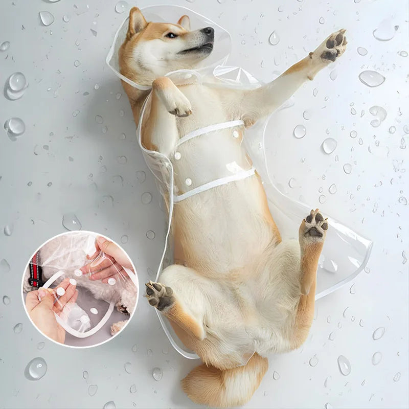 XS/8XL Pet Raincoat Transparent Dog Raincoat Waterproof and Windproof Pet Clothing Large Dog Pet Dog Dog Costume