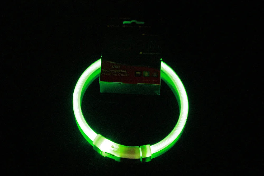 Led Dog COLLAR USB Rechargeable Glowing Collar Night Visibility Reflective Waterproof Adjustable Strap For Dogs Small Medium Lar